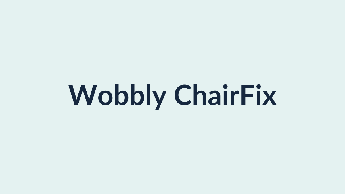 Gluing and clamping a loose wobbly chair joint